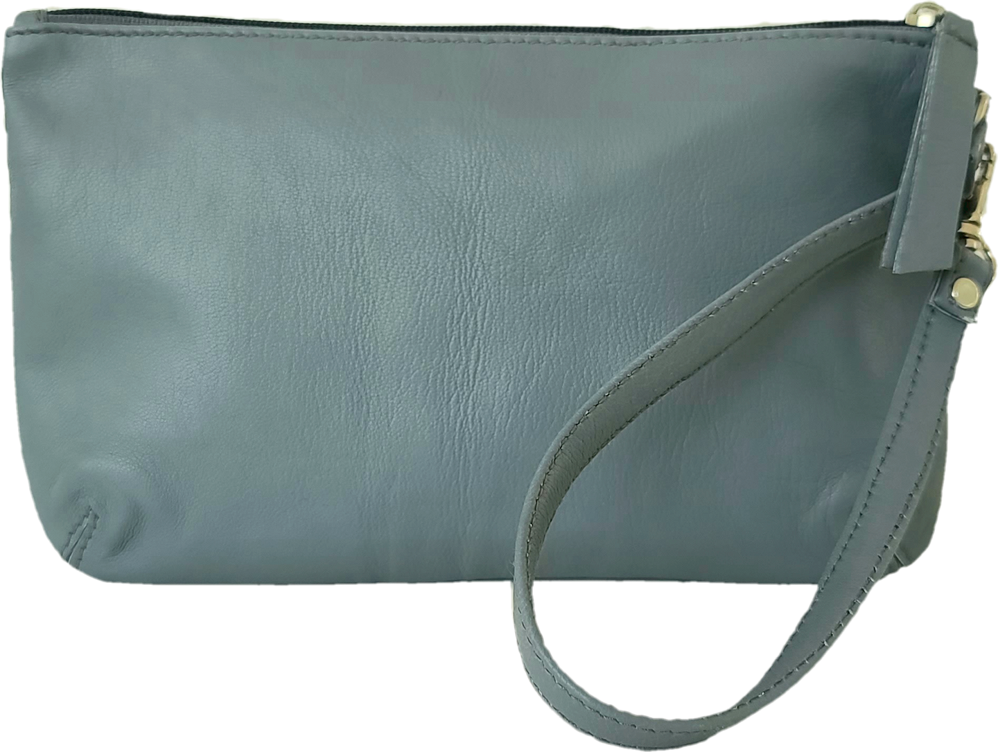 Ocean blue leather pouch