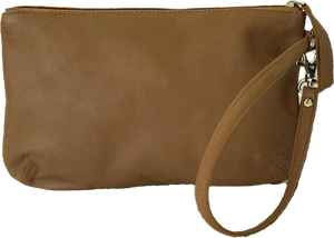Brown leather pouch