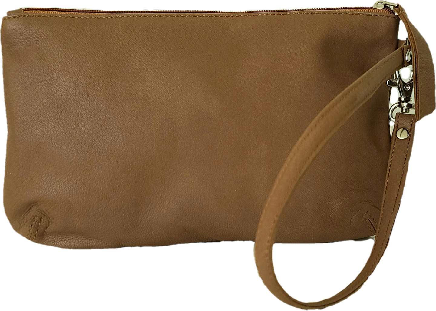 Brown leather pouch