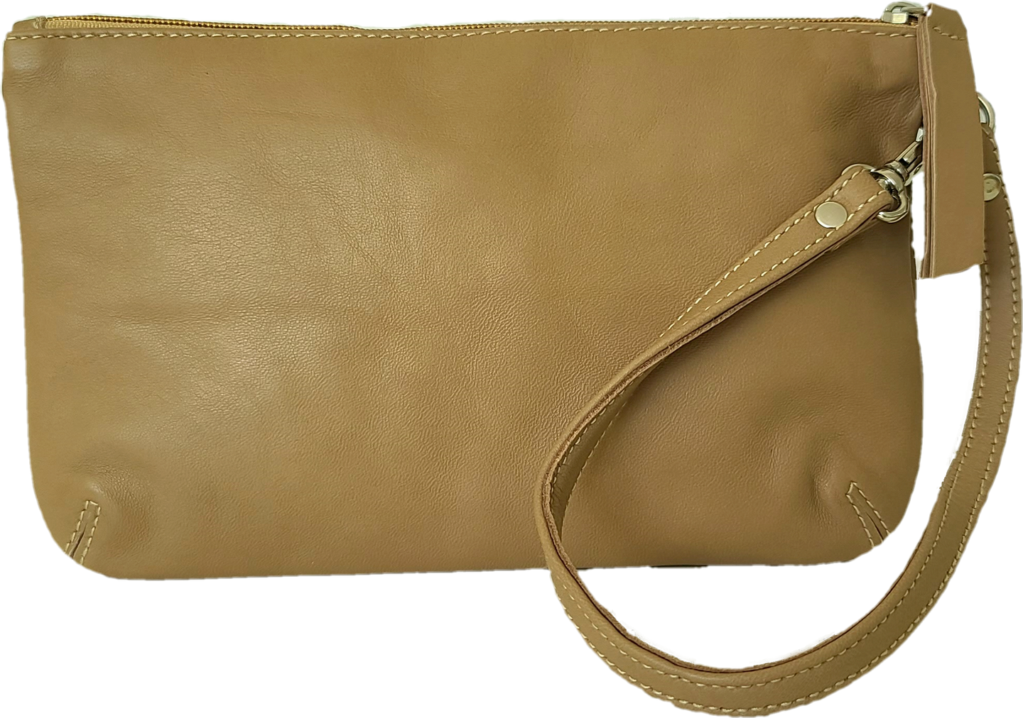 Camel leather pouch