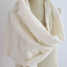 Load image into Gallery viewer, Finest Cotton scarf - white with checks