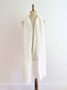 Finest Linen scarf - white