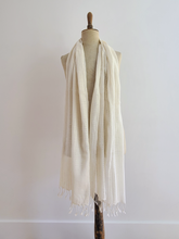 Load image into Gallery viewer, Finest Cotton scarf - white with checks