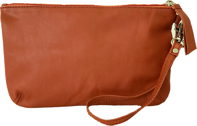 Brick leather pouch