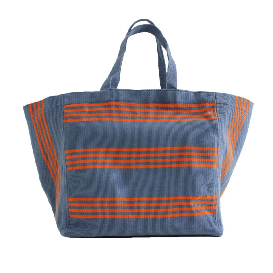 Oversized tote bag Blue/Orange