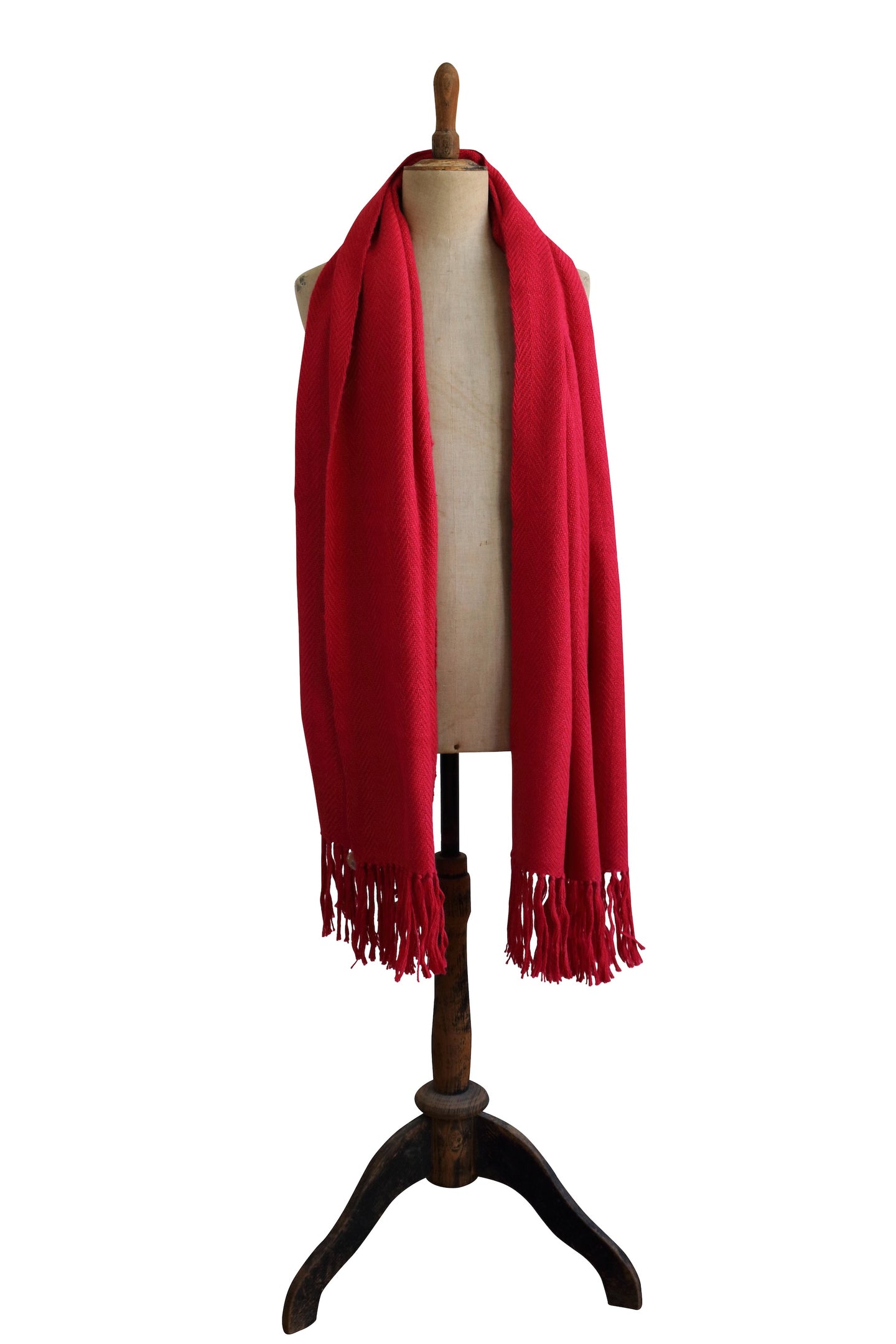 Large red scarf