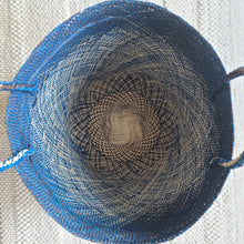 Load image into Gallery viewer, Large Blue and Natural Basket