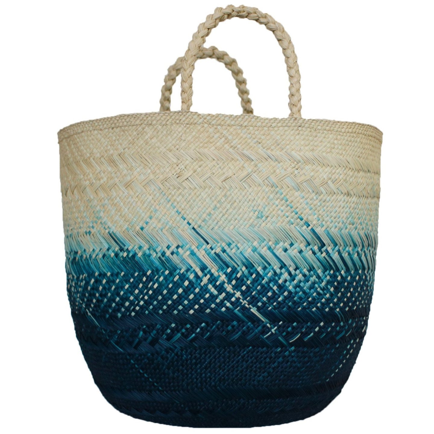 Large Blue/Natural Basket