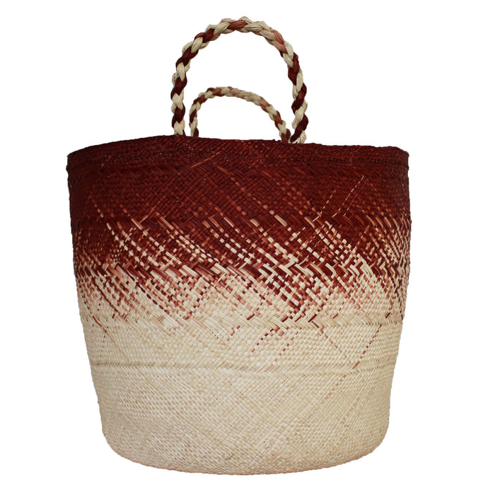 Large Brick Red/Natural Basket