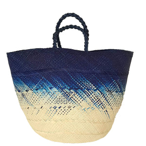 Large Natural/Blue Basket