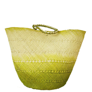Large Bright Lime Green/Natural Basket